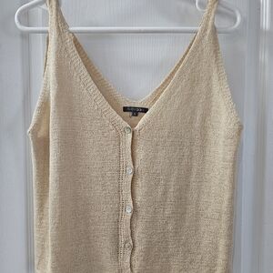 Mossimo Supply Co. Tan Button-Front Camisole